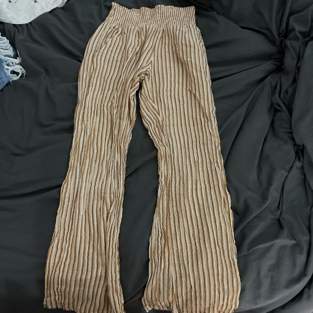 Kids Beige Striped Bottoms